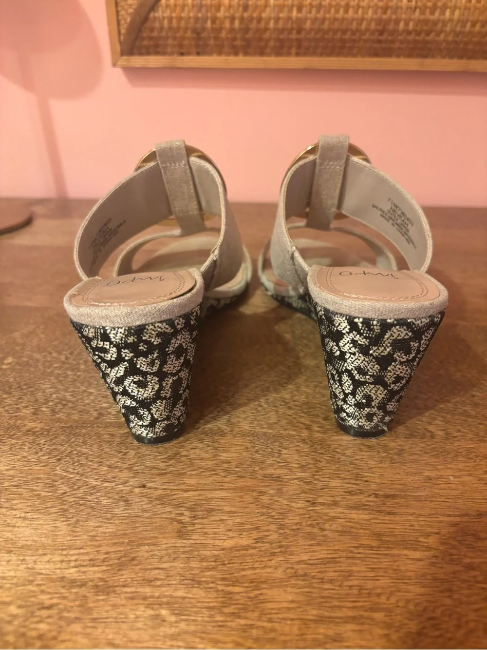 IMPO slide wedge sandals